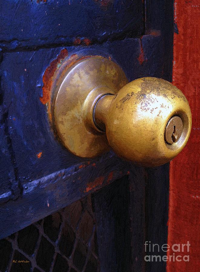 Door Painting - Theres a Key Here Somewhere by RC DeWinter