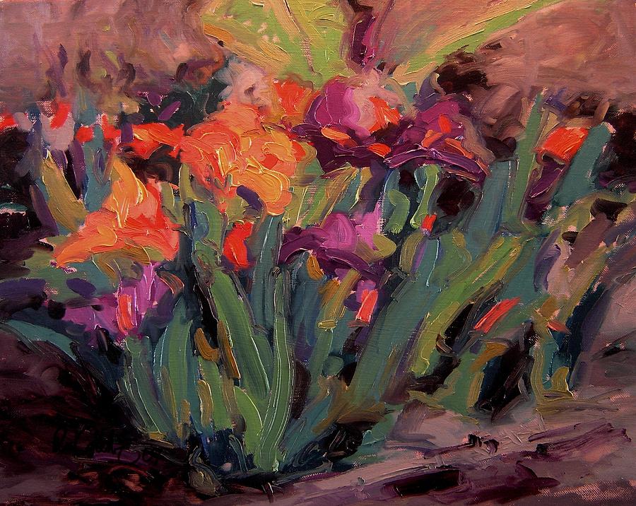 Flower Painting - Theres a party in my plants by R W Goetting