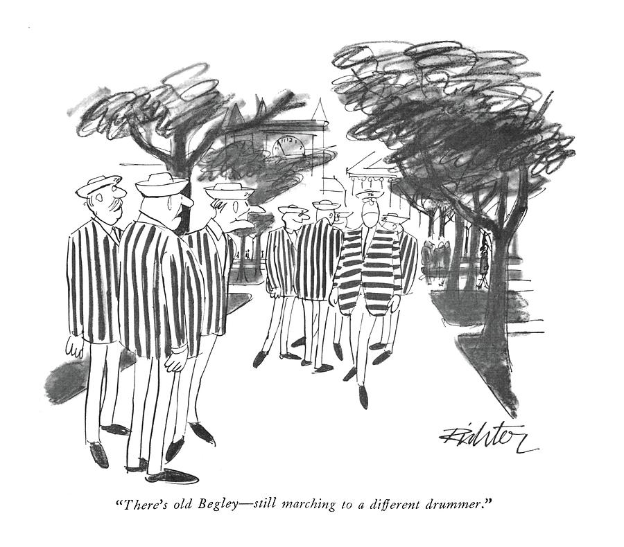 Theres Old Begley - Still Marching Drawing by Mischa Richter Theres Old Begley - Still Marching Drawing by Mischa Richter