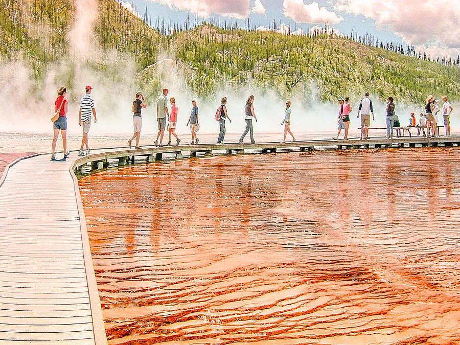 Yellowstone National Park Photograph - Thermal Pool Yellowstone National Park by Bob and Nadine Johnston