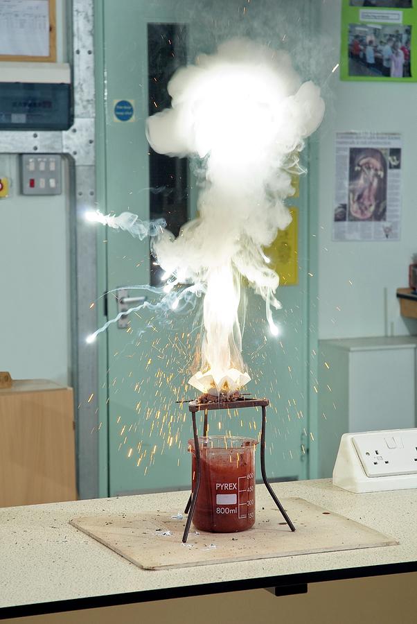 Thermite Reaction Demonstration Photograph by Trevor Clifford Photography