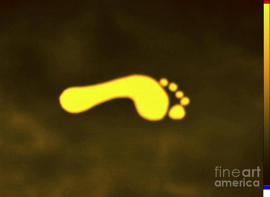Thermogram Of A Footprint Photograph by GIPhotoStock