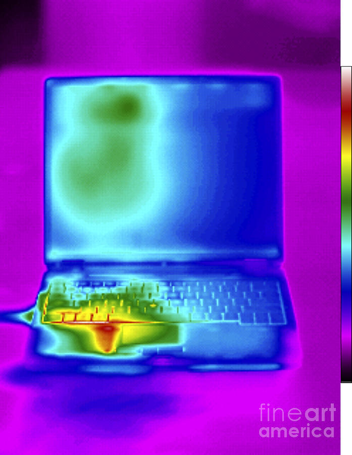 Thermogram Of A Laptop Photograph by GIPhotoStock