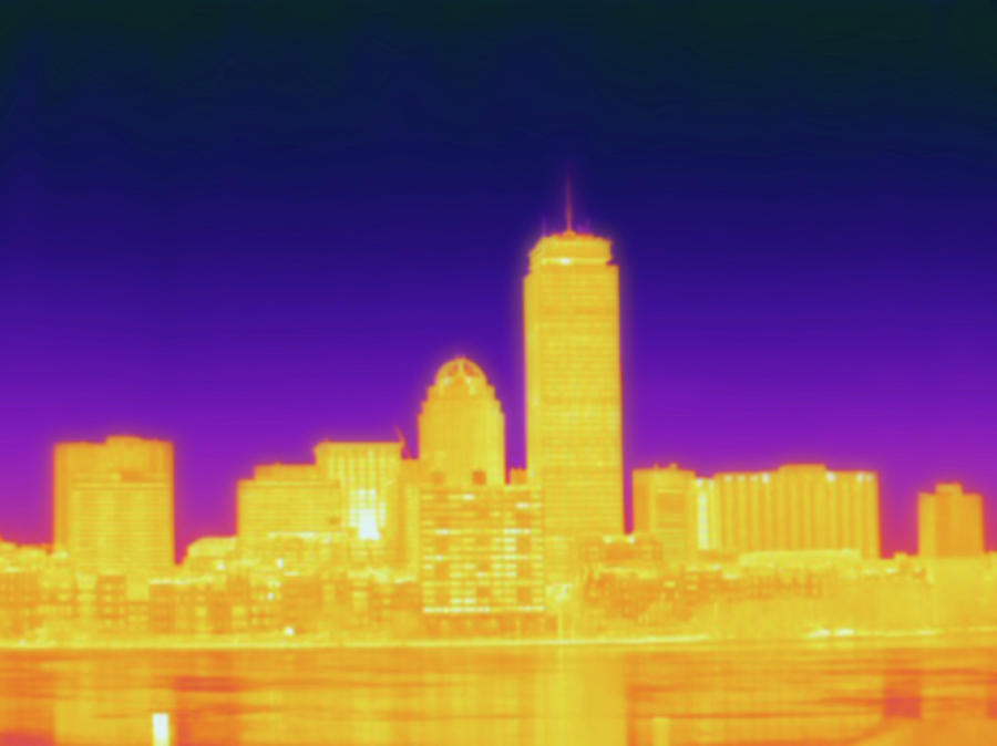 Winter Photograph - Thermogram Of Boston by Science Stock Photography/science Photo Library