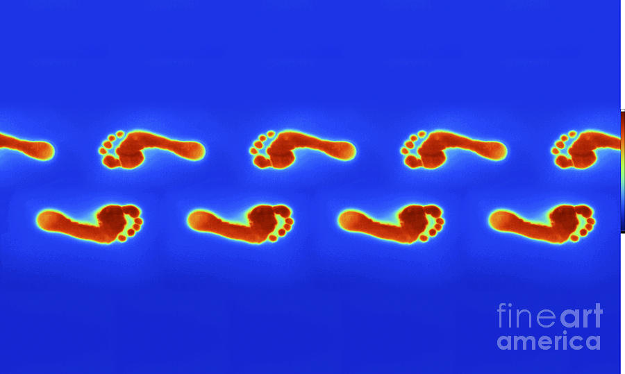 Thermogram Of Impossible Footprints Photograph by GIPhotoStock