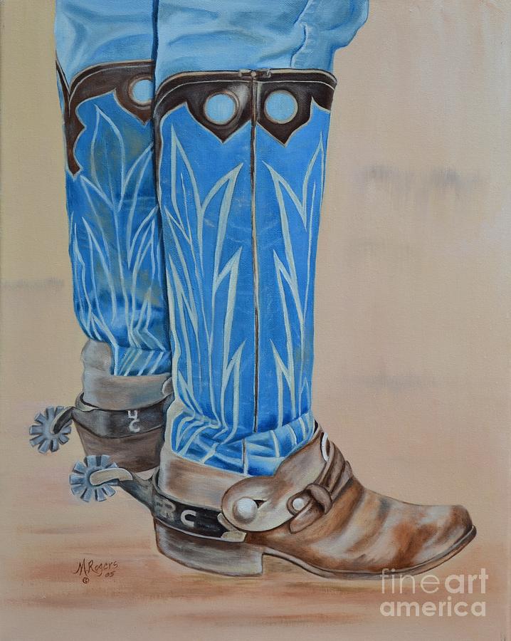 These Boots are Made for Workin Painting by Mary Rogers