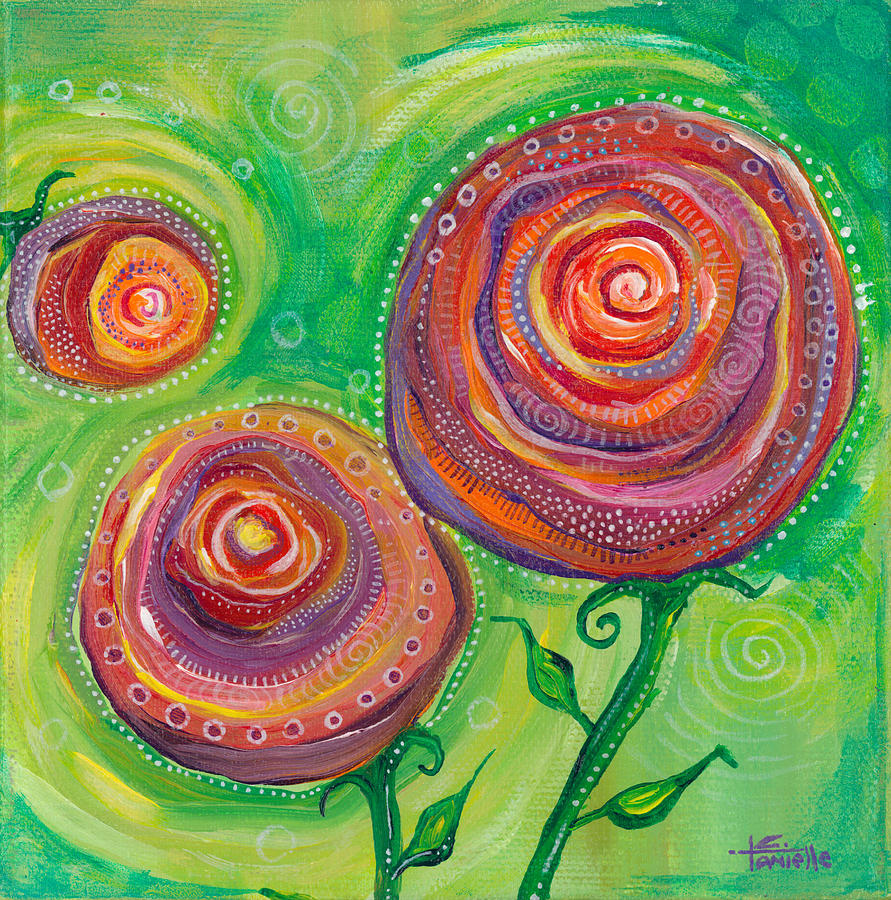 These Roses Are Forever Painting by Tanielle Childers