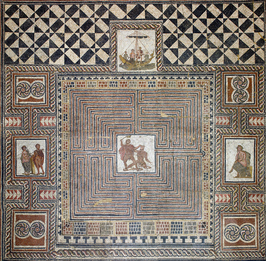 Theseus Mosaic, 4th Century Photograph by Science Source