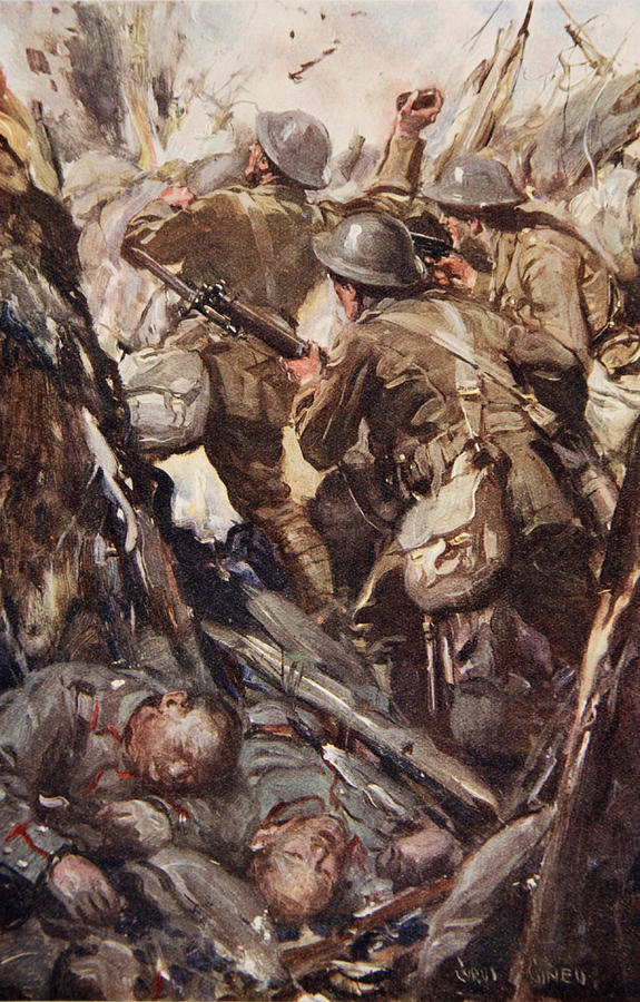 They Bombed And Bayoneted Their Way Drawing by Cyrus Cuneo