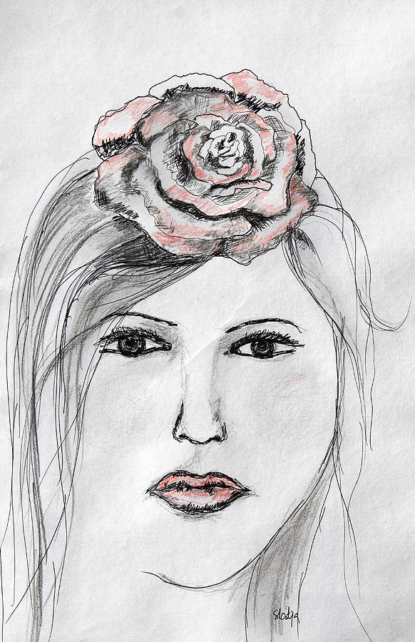 They call me Rose Drawing by Sladjana Lazarevic