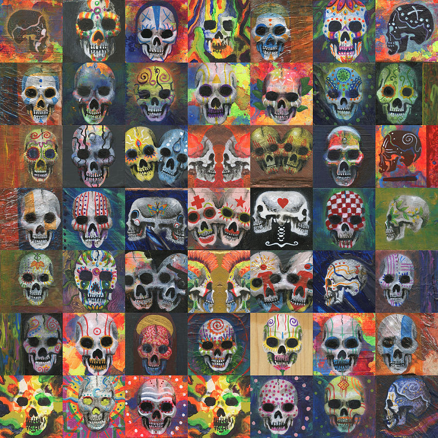 Skull Painting - They by KD Neeley