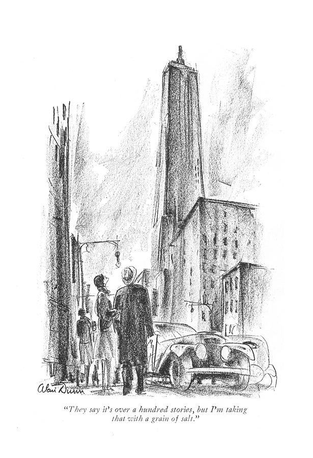 Over A Hundred Stories Drawing by Alan Dunn Over A Hundred Stories Drawing by Alan Dunn