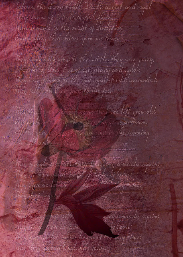 Remembrance Digital Art - They Shall Grow Not Old by Sarah Vernon Remembrance Digital Art - They Shall Grow Not Old by Sarah Vernon