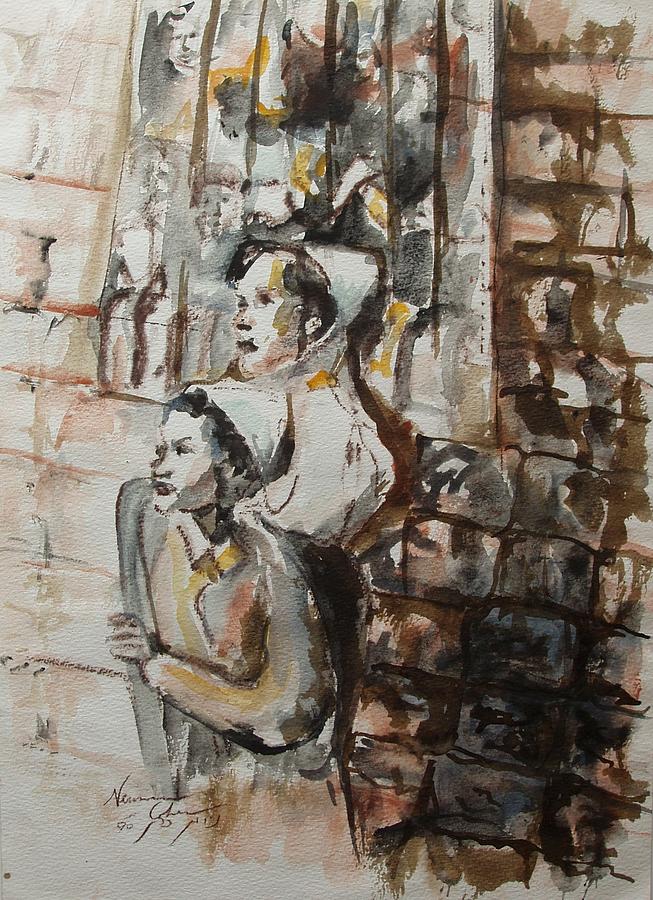 They Were Once Yeshiva Bochers Painting by Esther Newman-Cohen