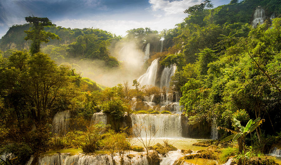 THI LOR SU Waterfall Photograph by Tamvisut
