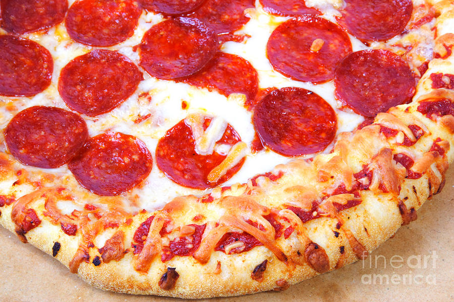 Thick Crust Peperoni Pizza Photograph