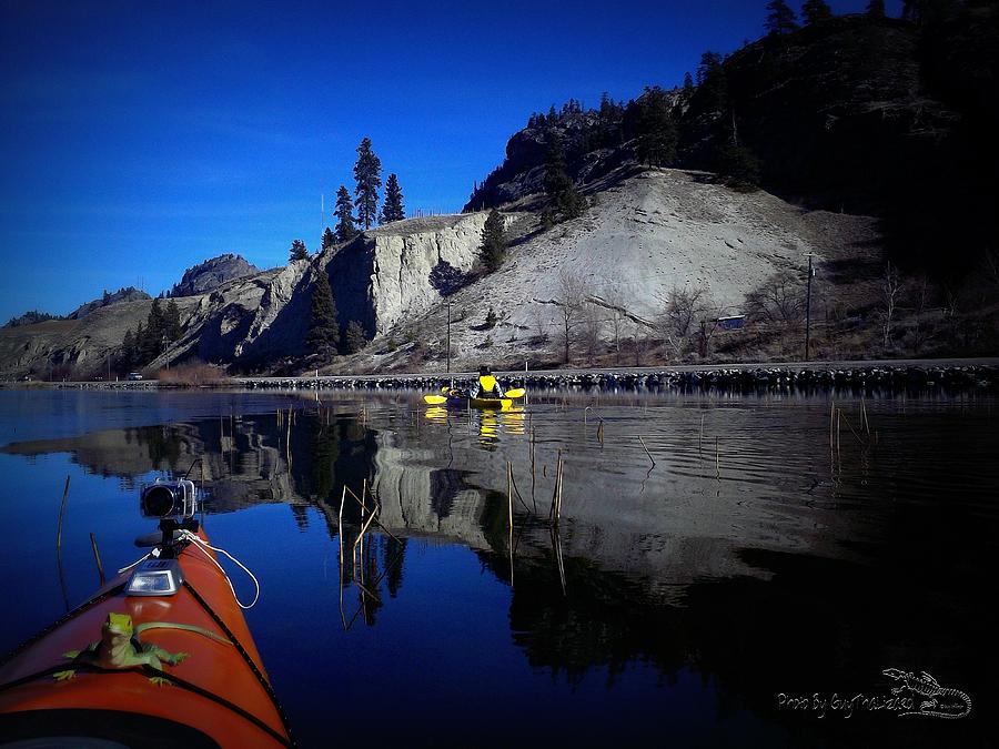 Thin Ice Kayaking Skaha Lake Photograph by Guy Hoffman