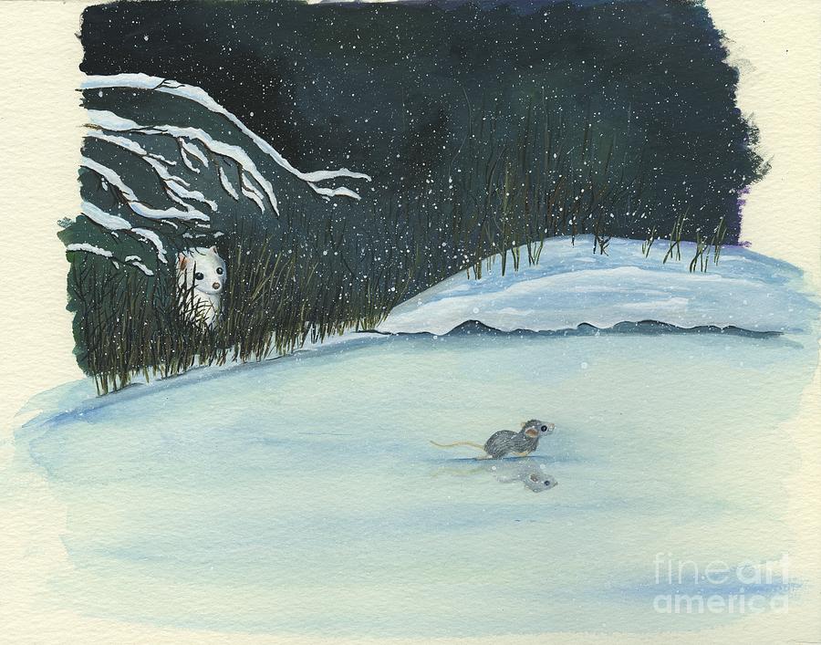 Thin Ice Drawing by Rosellen Westerhoff