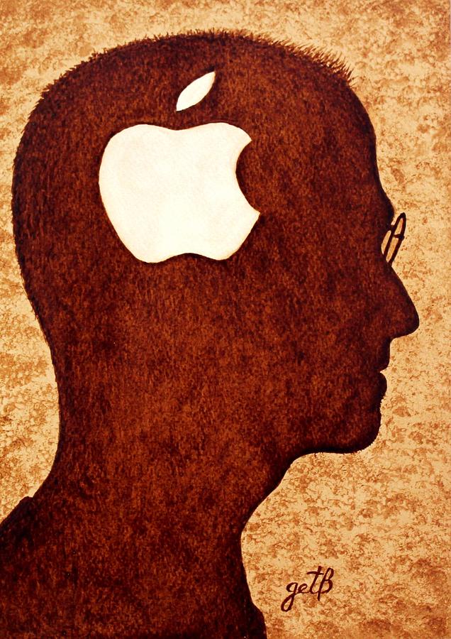 Think Different Tribute to Steve Jobs Painting by Georgeta  Blanaru
