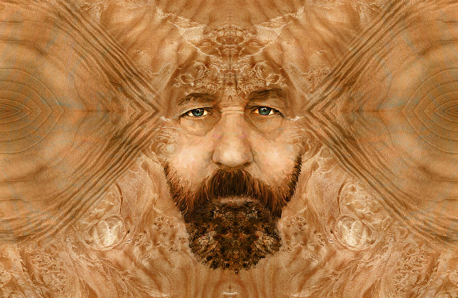 Thinking in Wood Digital Art by Rick Mosher