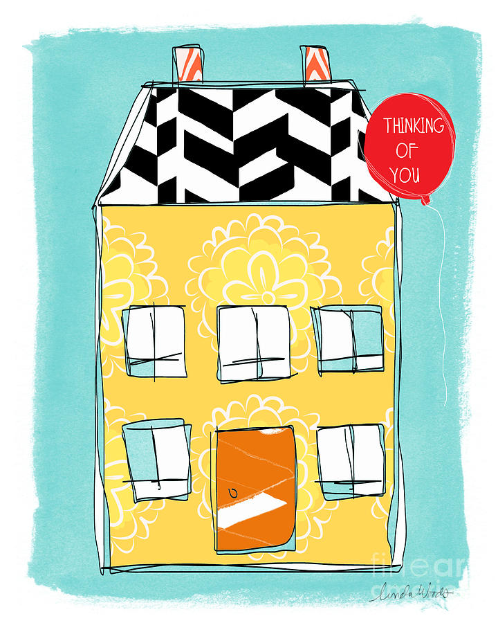 Thinking Of You card Painting by Linda Woods Thinking Of You card Painting by Linda Woods