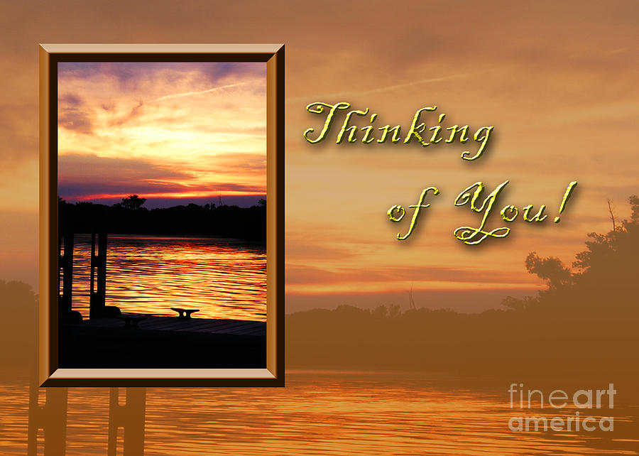 Sunset Photograph - Thinking of You Pier by Jeanette K