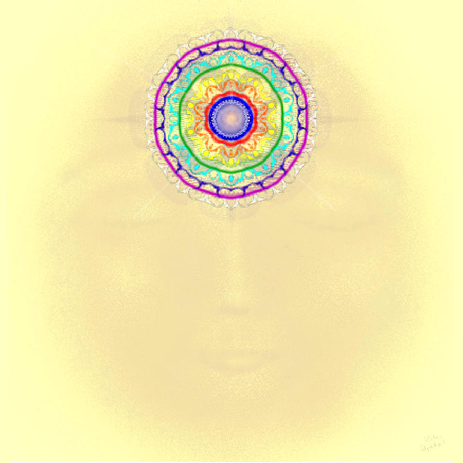 Third Eye Mandala Mixed Media by Eileen Lighthawk