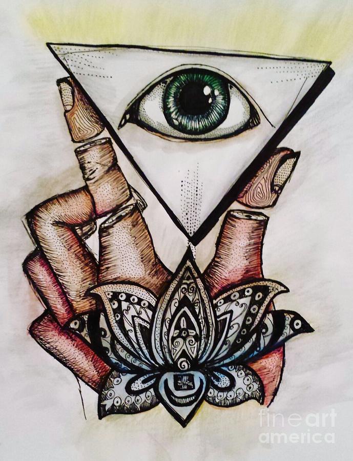 Third Eye Drawing by Maria Jessop