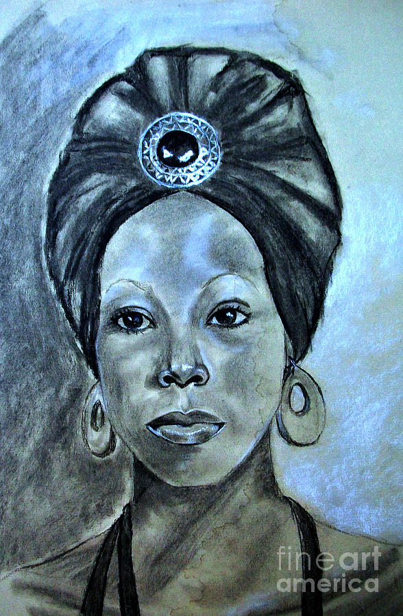 Portrait Drawing - Third Eye by Susan M Fleischer