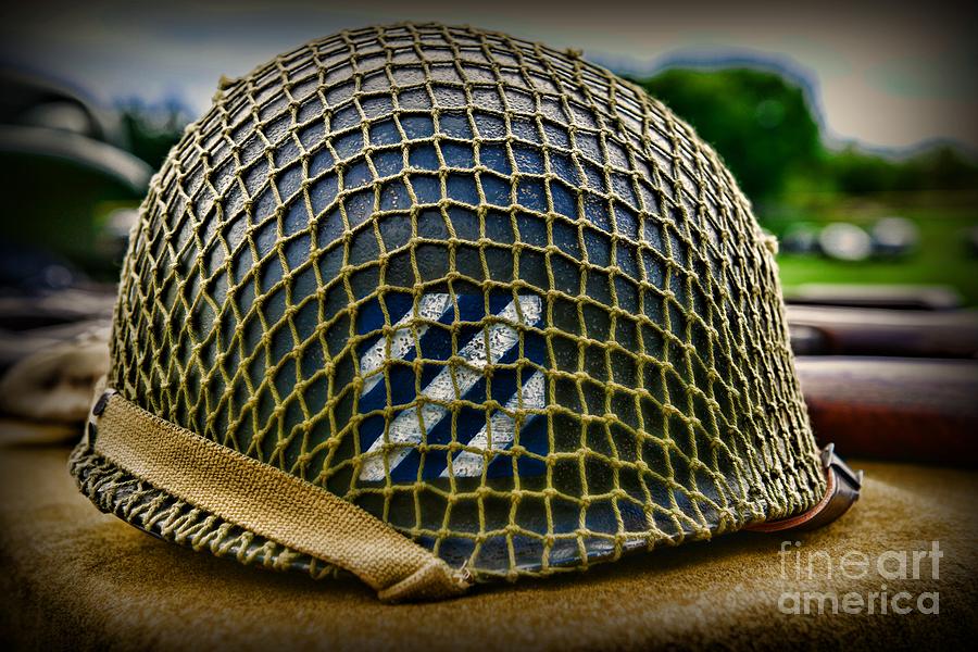 Third Infantry Division Helmet Photograph by Paul Ward