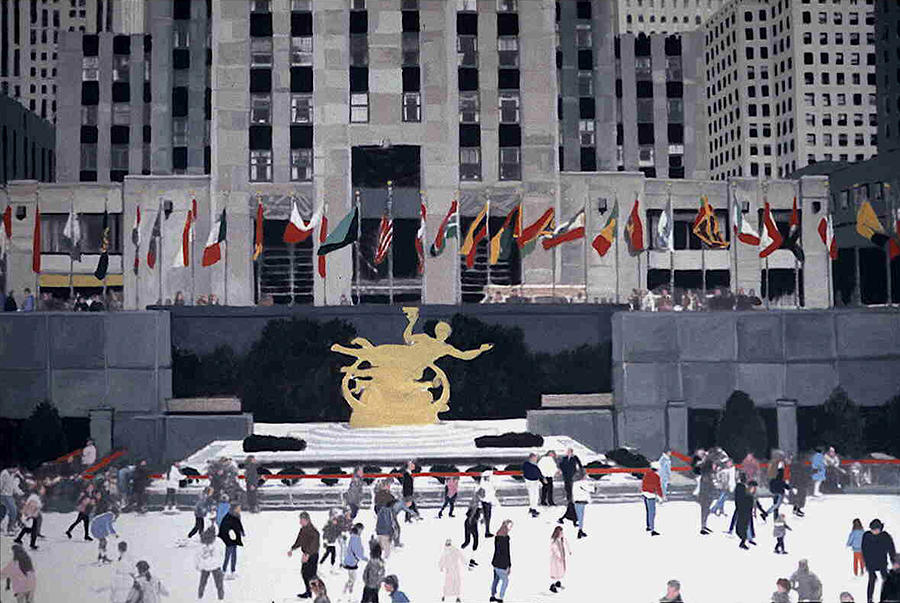 New York City Painting - Thirty Rock by David Zimmerman