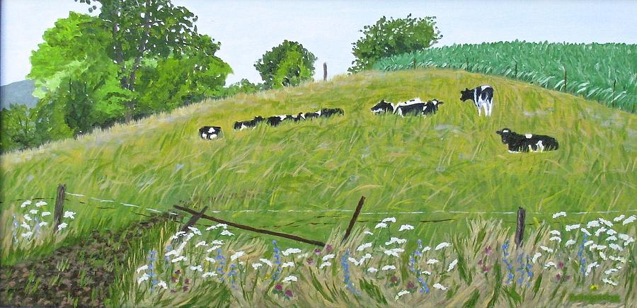 This bed of herds grass Painting by Barb Pennypacker