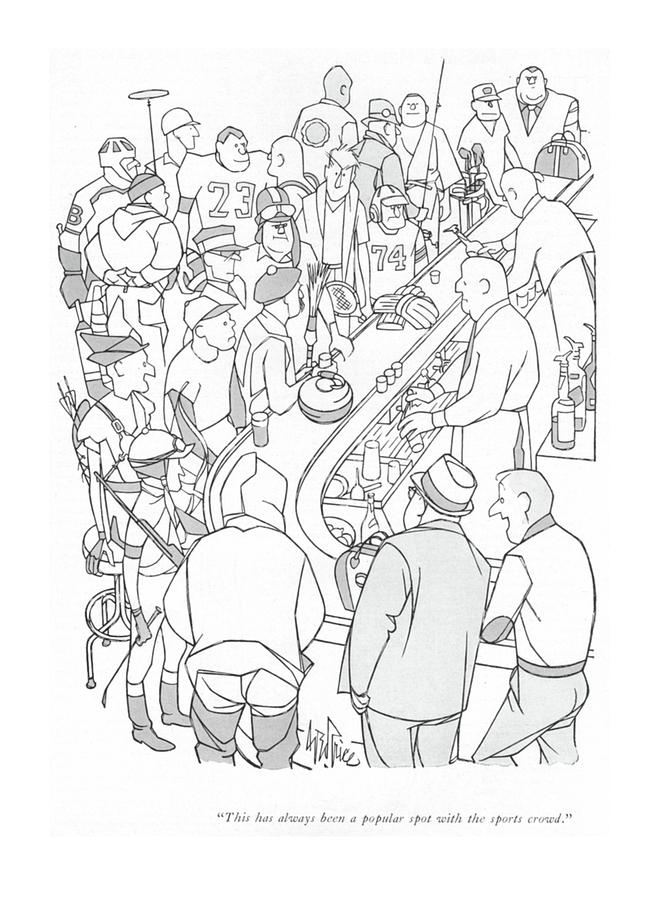 This Has Always Been A Popular Spot Drawing by George Price This Has Always Been A Popular Spot Drawing by George Price