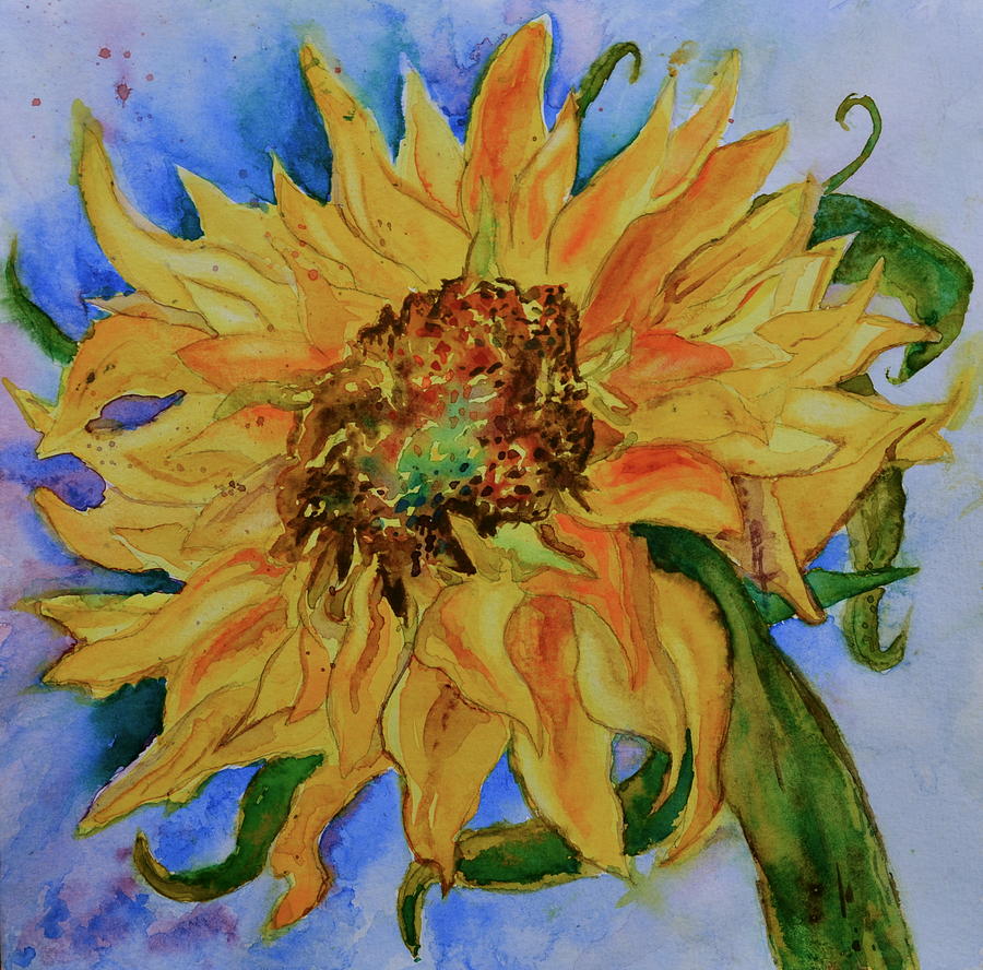 This Here Sunflower Painting by Beverley Harper Tinsley