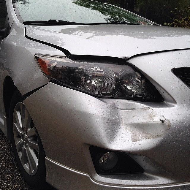 Accident Photograph - This Hurts Me. #toyotacorolla #accident by Seth Stringer
