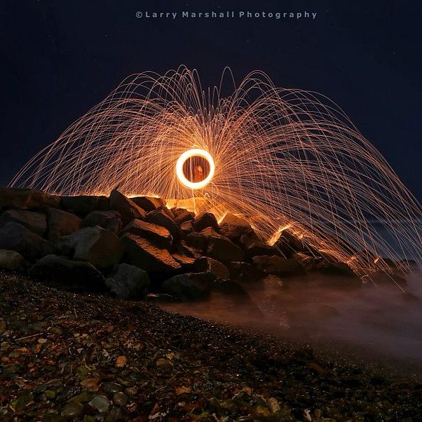This Is A Shot Of Me Spinning Burning Photograph by Larry Marshall