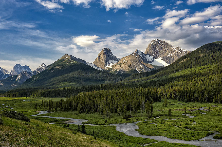 This is Alberta No.27 - Spray Valley Peaks Photograph by Paul W Sharpe Aka Wizard of Wonders