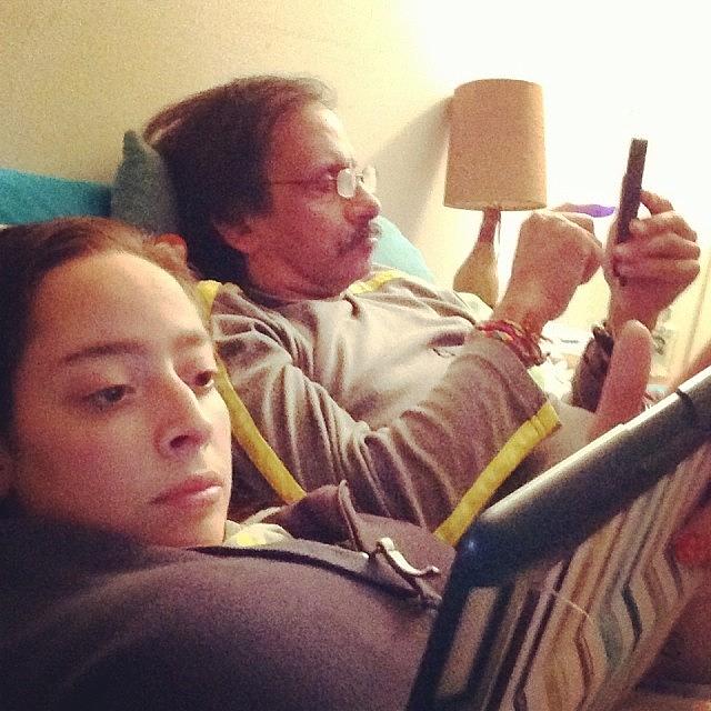 Ipad Photograph - This Is How Pops And I Spend Quality by Melissa Garcia