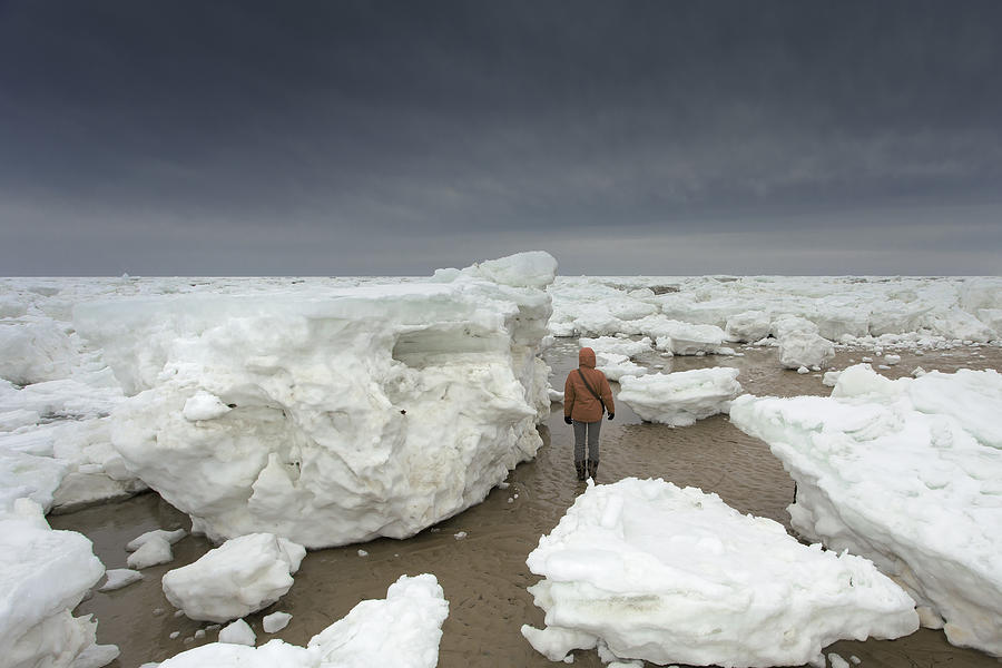 This Is How Thick Ice In Wellfleet Cape Cod Photograph by Darius Aniunas