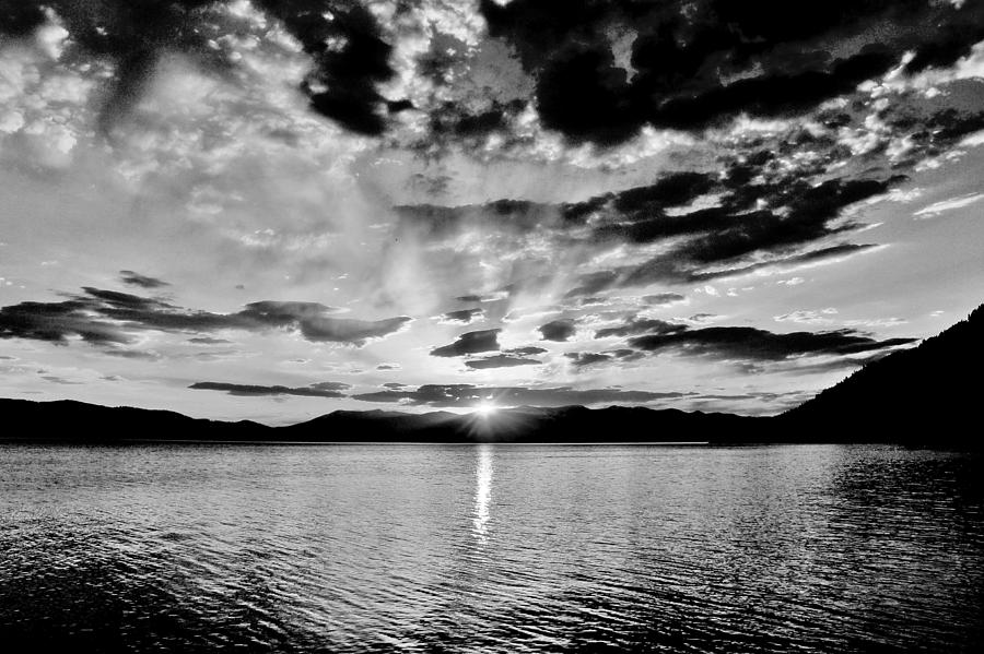 Sunset Photograph - This Is Idaho Black And White by Benjamin Yeager
