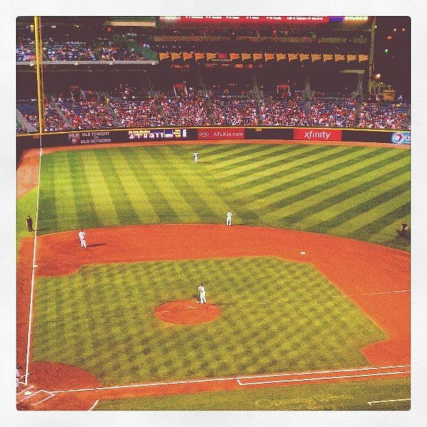 Atlanta Photograph - This Is Why We Chop. 3 Homers In The by Timothy Vines