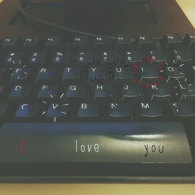 Vsco Photograph - This Keyboard Is Spelling Out Love by Aileen Aguilera