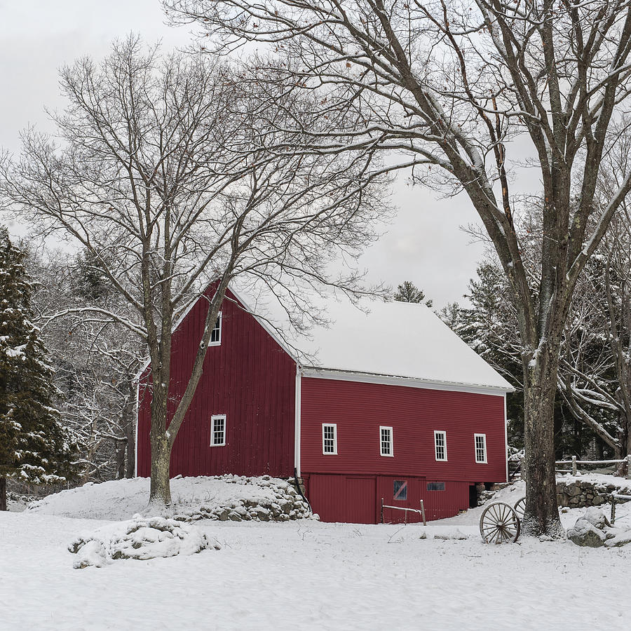 Winter Photograph - This Old Barn by Jean-Pierre Ducondi