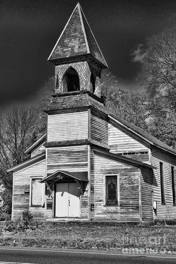 This Old Church In Black And White Photograph by Paul Ward