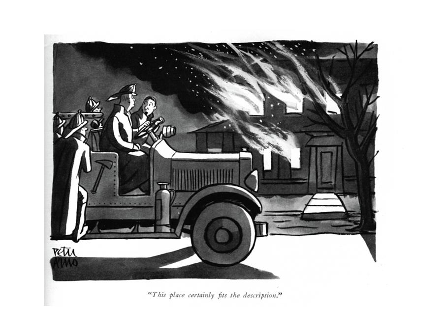 This Place Certainly ?ts The Description Drawing by Peter Arno