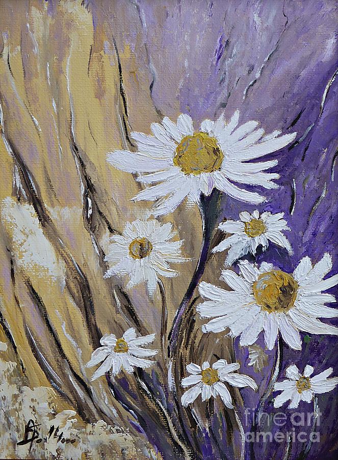 This spring daisies Painting by Amalia Suruceanu