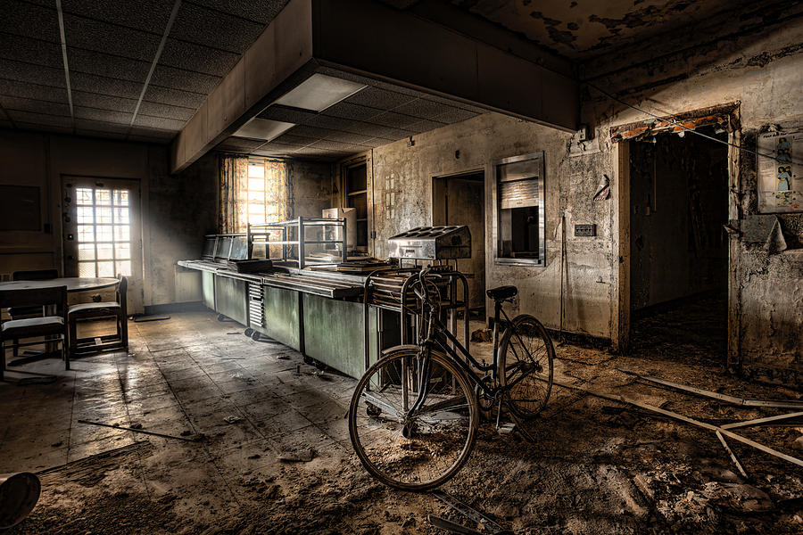 This would be the end - Cafeteria - Abandoned Asylum Photograph by Gary Heller