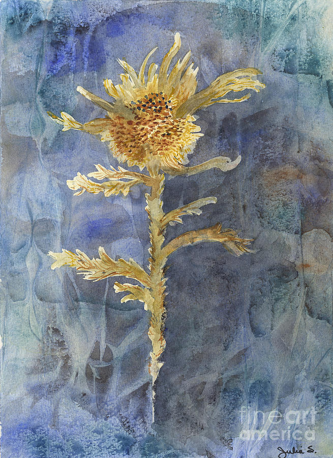 Thistle Painting by Julia Stubbe