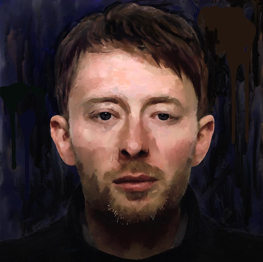 Radiohead Digital Art - Thom Yorke by Les Allsopp