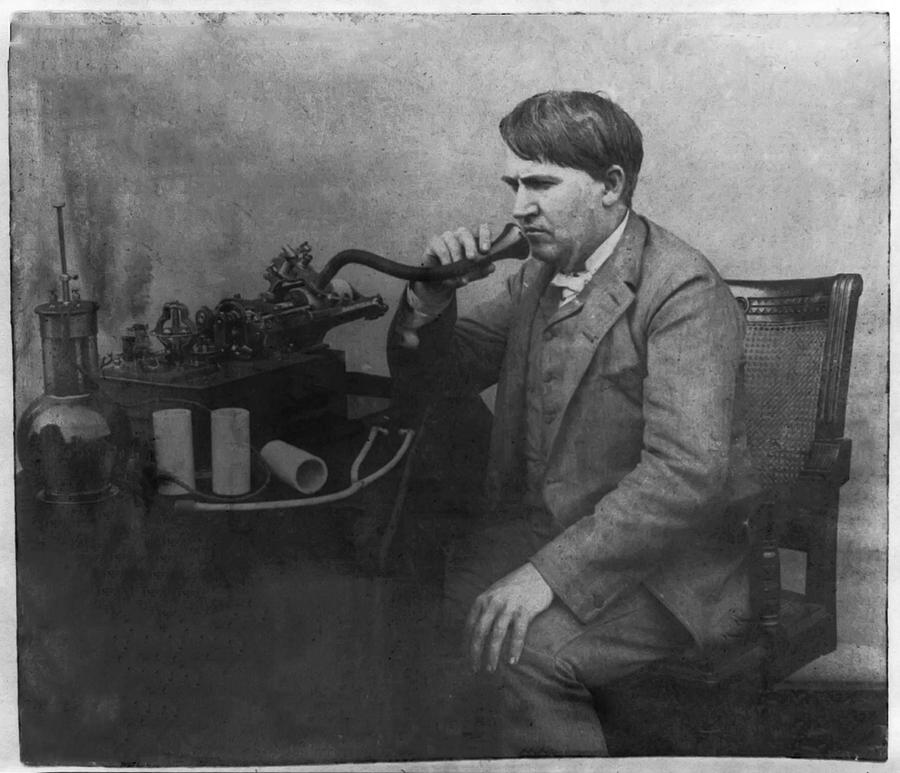 Thomas Photograph - Thomas Alva Edison 1892 by Bill Cannon
